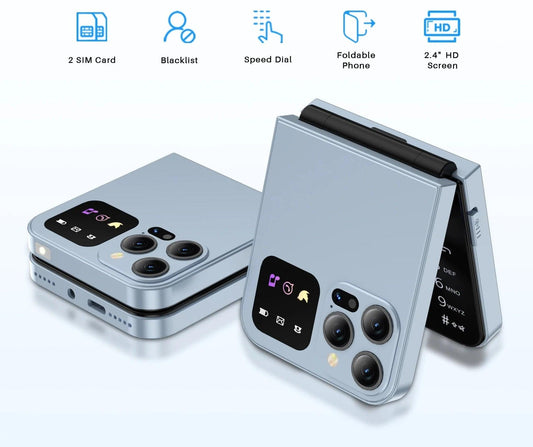 Téléphone Portable à Clapet, Idéal Premier Téléphone - SERVO A50 - Objetopia
